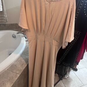 Champagne midi dress size xl